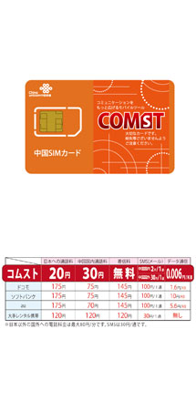 中国SIMカード　COMST コムスト　10000　&　SIMフリースマートフォン Rstream A1（ブラック）　セット 
